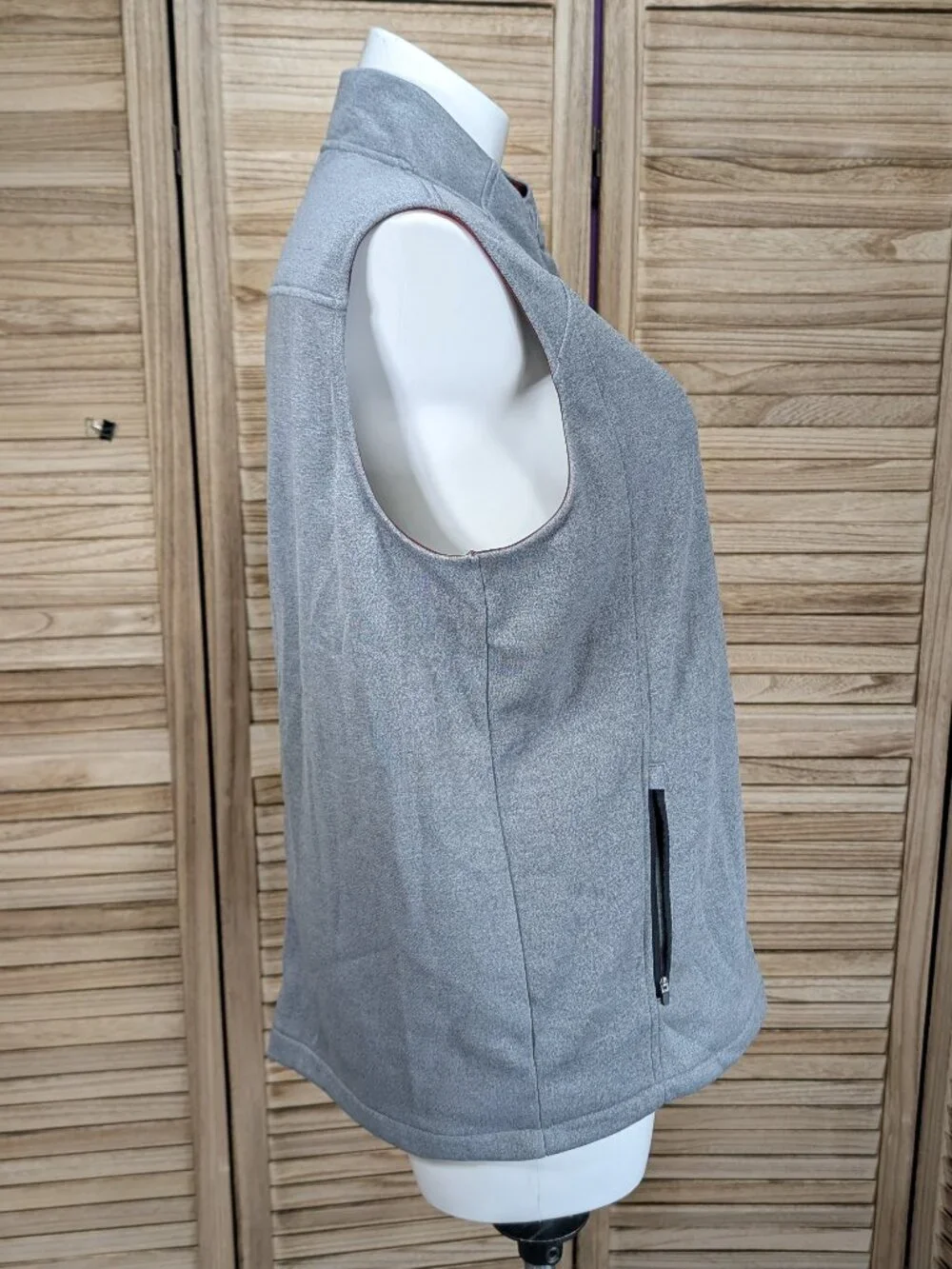 Jockey Vest Sleeveless Gray Zip-Front Active Size XL